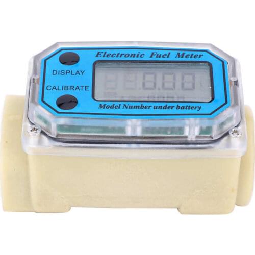 Mini Digital Flowmeter Turbine Flow Meter Diesel Fuel Flowmeter 15-120L/min Water Flow Meter Watermeter