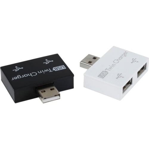 For USB2.0 Male to Twin Charger Dual 2 Port USB Splitter Hub Adapter Converter Charging USB Wire Plug for LAPTOP PC