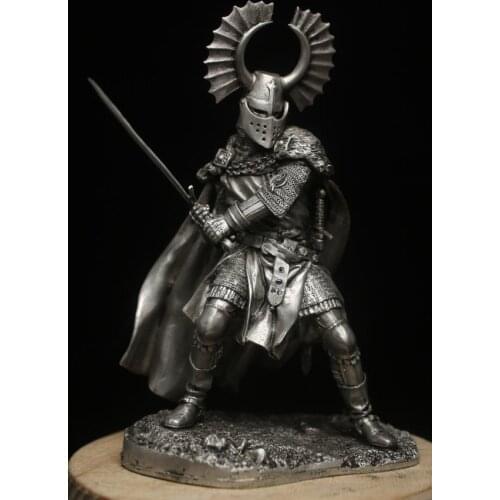 Delicate Europe Crusader Teutonic Knights Figurines Home Decorations 1/18 90mm Tin Soldier Model Middle Ages Collection Gifts