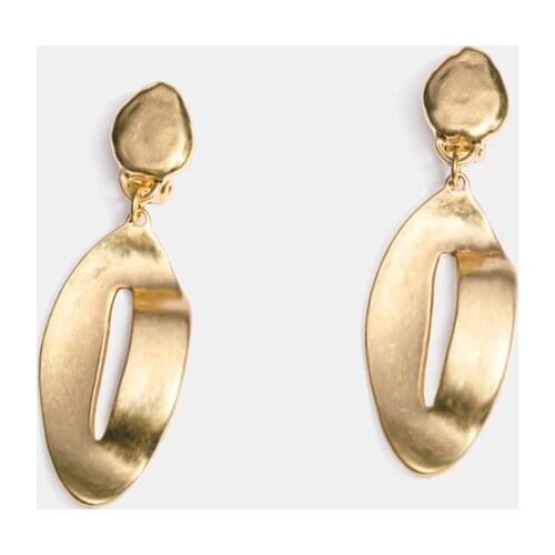 Luxury Female Alloy Clip on Earrings New Design Simple Geometric No Pierced Ear Clips for Women Earrings Jewelry