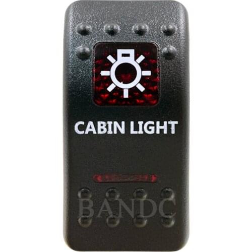 Cover Cap Only！CABIN LIGHT Rocker Switch Cover Cap Red Window Labeled for Car Boat ARB Carling NARVA Control Cap Accessories