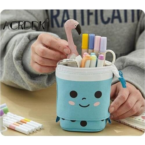 Cute Pencil Case Durable Office Stationery Organizer Pouch Cosmetic Bag for Girls and Boys FC