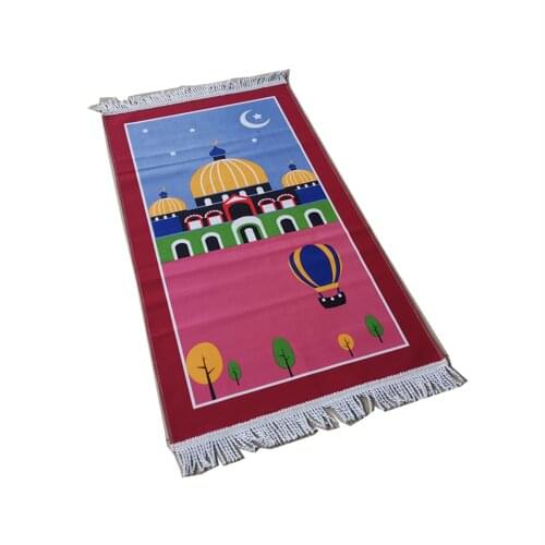 Prayer Rug Muslim Mat Islamic - Turkish Style ON Prayer Rug Sajadah for Kids Soft and Luxury 48x90CM