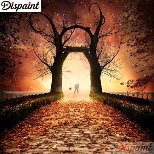 Dispaint Full Square/Round Drill 5D DIY Diamond Painting "Tree door" Embroidery Cross Stitch 3D Home Decor A10265