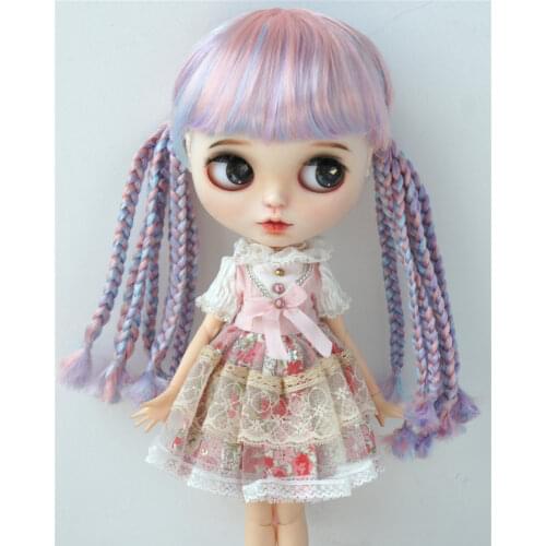 Doll Wigs JD599 9-10inch 23-25CM Multiple Braids BJD Hair Synthetic Mohair 1/3 SD Doll Accessories