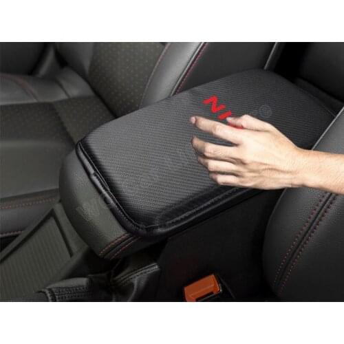 1Pc Car Armrest Pad For Chevrolet Niva Carbon Fiber Arm Rest Pad Arm Support Cushion Car Accessories Interior