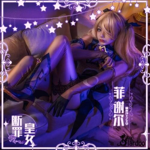 Hot Game Genshin Impact Fischl Cosplay Costumes Women Dress With Headdress For Halloween Party Cosplay