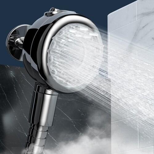 Adjustable Massage Shower Head High Pressure Shower 3Mode Rainfall Spray Handheld Shower Head with Silica Gel Can Massage Shower