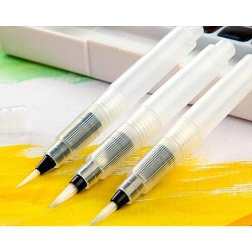 3 Water Brush Ink Pen Art Drawing Tool Water Brush Pen Set For Water Color Painting Watercolor Pen for Calligraphy Lettering