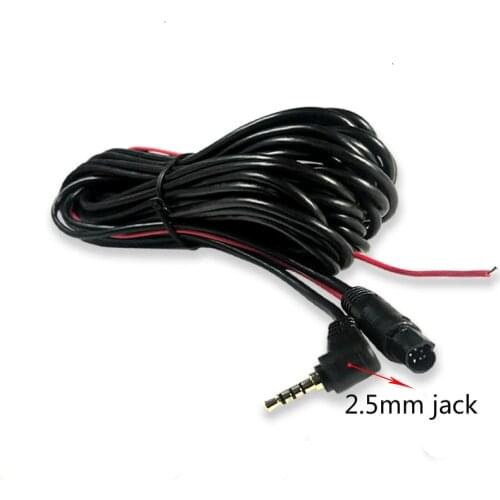 AZGIANT Car Camera Extension Cable RCA Video DVR Rear View DVR Camera Wire Cable 5pin To 2.5mm Jack