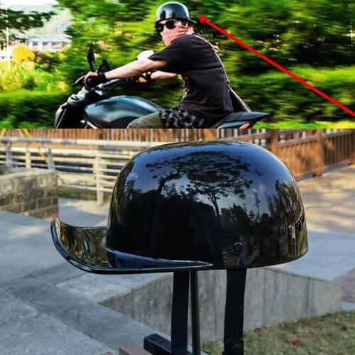 Portable Black Adult Open Face Half Helmet Motorcycle Moto Vintage Helmet Accessories Motorbike Baseball Cap Duck Helmet