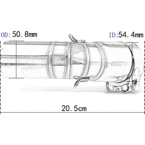 Motorcycle exhaust middle link pipe mid tube escape moto for V-STROM 1050 DL1050 2014-2021 years