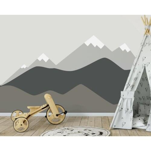 2M Large Size Hilltop Mountain Wall Decal DIY self-adhesive Nursery Wall Decor Art Mountain Mural Home Decorative Sticker LC1240