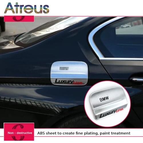 Atreus 1pcs For 2018 5-Series BMW G30 5 Series Car Fuel Tank Cap Cover Sequin Protective Stickers Car Styling Accessories