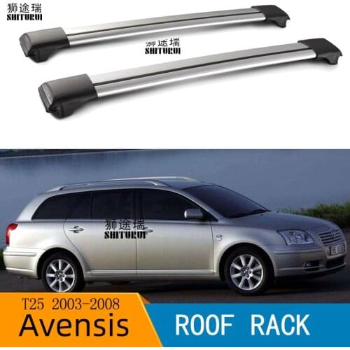 2Pcs Roof bars For Toyota avensis T25 2003-2008 Aluminum Alloy Side Bars Cross Rails Roof Rack Luggage LOAD 100KG Vehicle