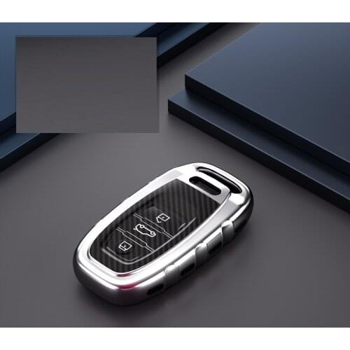 TPU Carbon fiber grain Key Cover Key Case For Audi A1 A3 A4 A5 A6 A7 A8 Quattro Q3 Q5 Q7 2009 2010 2011 2012 2013 2014 2015