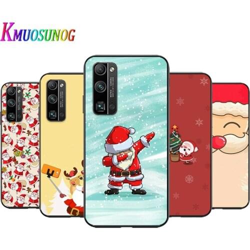 Christmas Old Man Elk for Honor X10 V9 10X 10i 10 9C 9A 9S 9X 9i 9N 9X 9 Lite Pro RU Black Phone Case