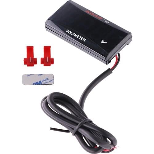 Electric Voltage Alarm Meter DC 6V-19.9V KOSO Waterproof Motorcycle Digital Voltmeter Gauge MOTO LED Panel For Car Marine Boat