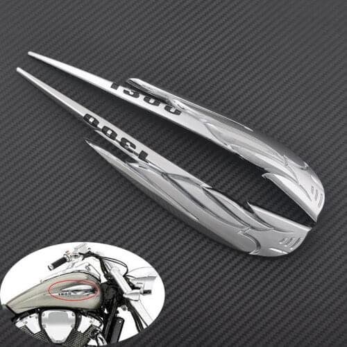Motorcycle Fuel Gas Tank Emblem Badge Decals ABS Plastic Chrome Decorative Sticker For Honda VTX1300 1300C 1300R 1300S