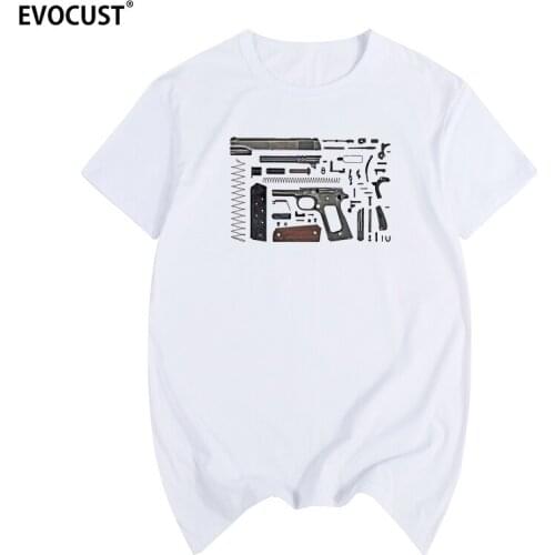 2018 In Glock We Trust Gun Pistol Weapon anatomical T-shirt Cotton Men T shirt New Women Summer Comfortable Tee