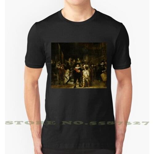 Rembrandt - The Night Watch Cool Design Trendy T-Shirt Tee Rembrandt The Night Watch Artist Masterpiece Classic Dutch