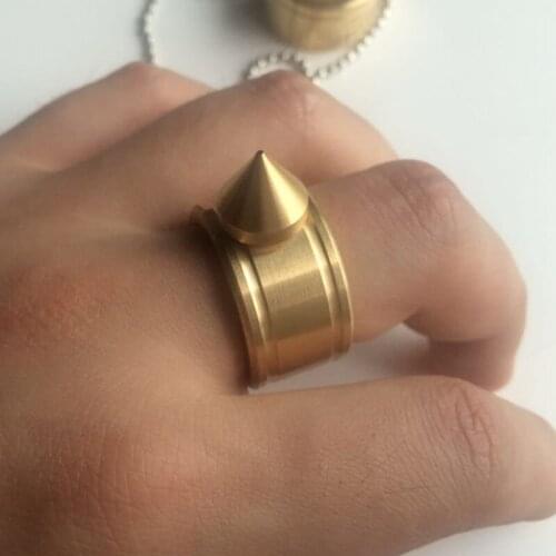 Stainless Steel Women Self Defense Ring Weapons Personal Portable Mini Outdoor Survival Tools EDC