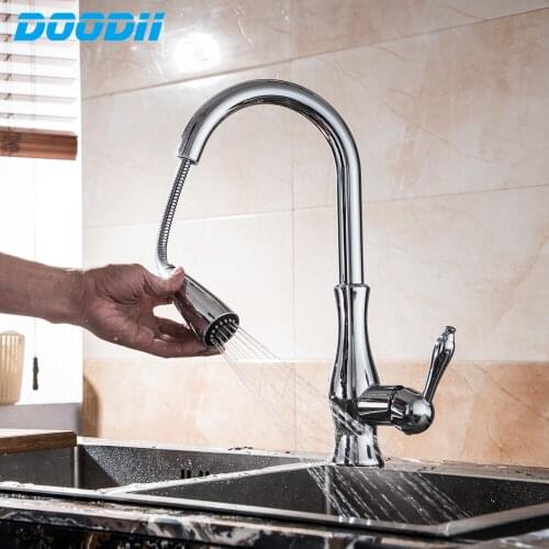 Kitchen Faucets Single Handle Pull Out Kitchen Tap Single Hole Handle Swivel Degree Water Mixer Tap Mixer Tap