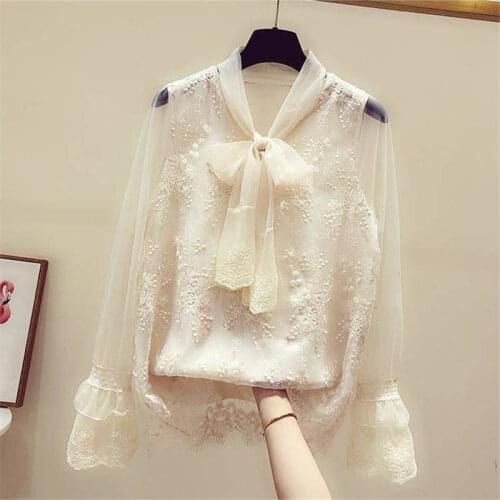 LKGHULO Blouses With Bow