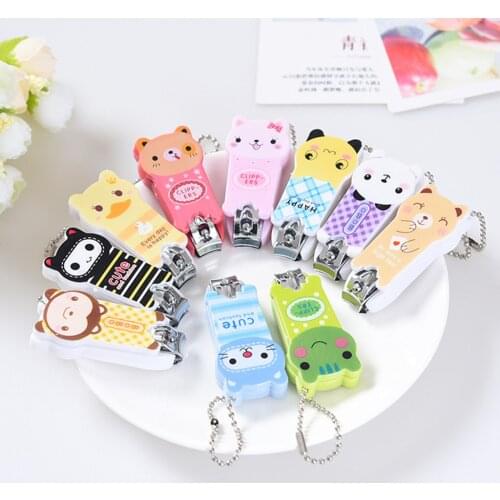 Lovely Baby Care Cute Cartoon Nail Clippers Random Kids Manicure Nail Trimmer for Hand Foot Nail Massage Nail Art Accessories