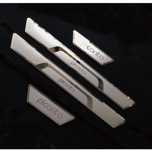 Car Stainless Steel Door Sill Scuff Plate for KIA PICANTO 2015-2020 4pcs Car styling