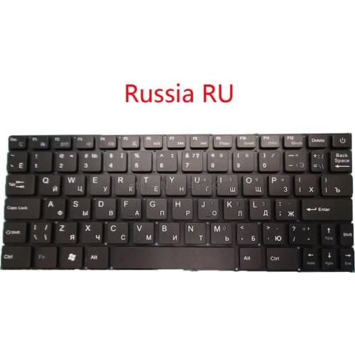 Laptop US RU Keyboard DK258E 342580016 YXT-NB92-10 English Russia Black Without Frame New