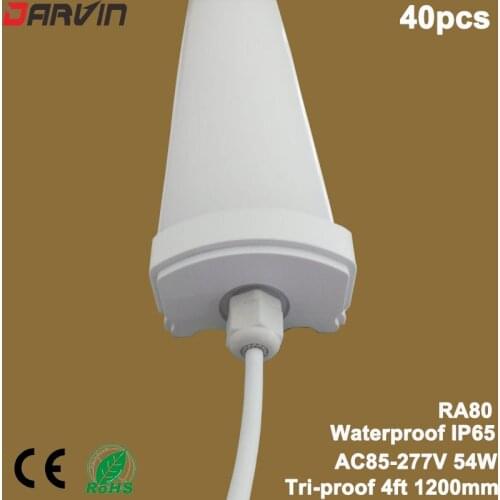 New style. Waterproof Led Tube Light Led Tri-proof Tube Lamp RA80 4ft 120cm 54W IP65 For underground parking Warehouse