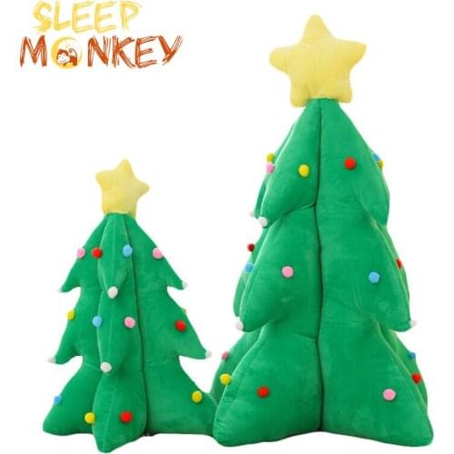 Huge Christmas tree plush pillow Christmas party scene layout plush toys gifts for kids