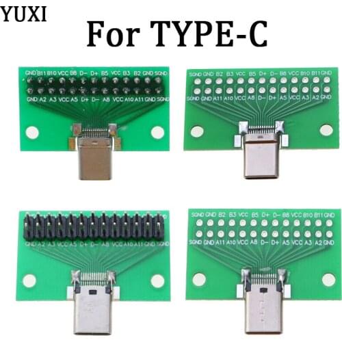 50 piece type-C 24P male / female adapter usb3.1 data cable adapter type-C male / female test board double row straight needle