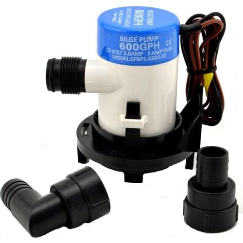 12V 600GPH 3/4" bilge water pump BP1-G600-02 hose submersible Fishing with Manuel transfer pump
