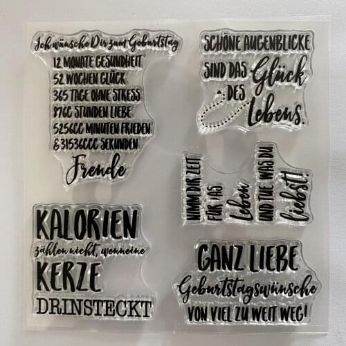 German stamp Clear Stamp for Scrapbooking Transparent Silicone Rubber DIY Photo Album Decor 135