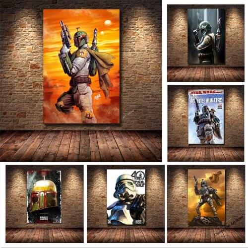 Disney Star Wars Anime Poster The Mandalorian In The 80s Canvas Painting Prints Wall Art Picture for Living Room Home Decoration