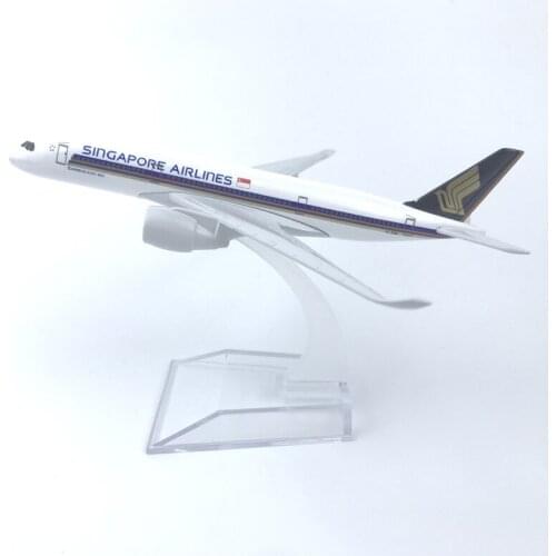 16cm Singapore Airlines Airbus 350 Alloy Aircraft Model Car Accessories Diecast Aircraft Toys Airplane Airliner Kid Gifts Collec
