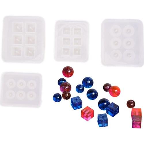 Silicone UV Resin DIY Round Square Beads DIY Mold Jewelry Making Resin Mold