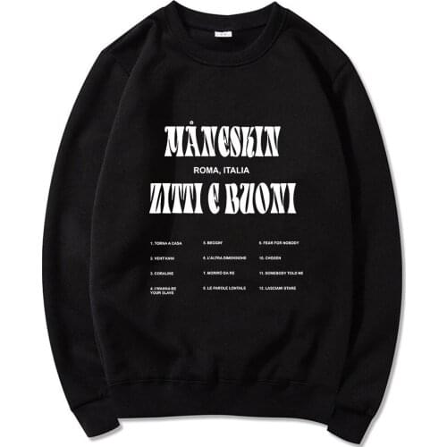 Korean Style Tracksuits Maneskin Print Sportswear Holiday Street Graffiti Men/Women Cotton Casual Oversize All-match Funny Tops