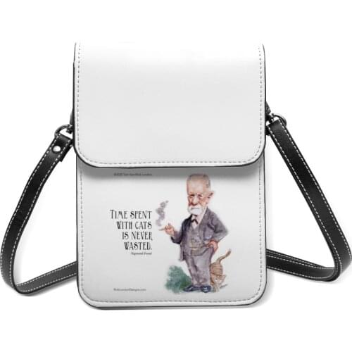 Freud Shoulder Bag Travel Student Mobile Phone Bag Gifts Aesthetic Leather Bags