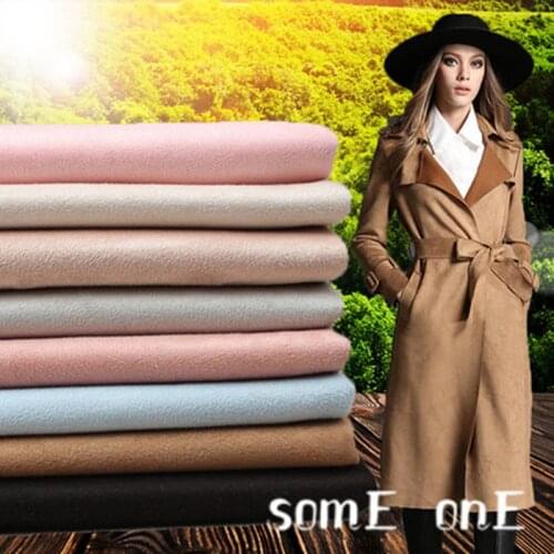 Thick Suede Fabric Solid color Faux Suede Fleece Air layer DIY Jacket Coat Clothes Dress Designer Fabric 2mm
