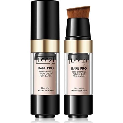 SNOW LADY Leezi QIC Private Label Waterproof Concealer Natural Super Long Holding Makeup Foundation Liquid With Brush Wholesale