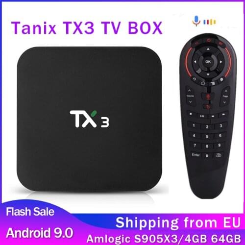 Tanix TX3 Smart TV BOX Android 9.0 Amlogic S905X3 4GB 64GB 32GB 2.4G/5GHz 8K Wifi Set Top Box only PK TX3 mini TVBOX fast ship