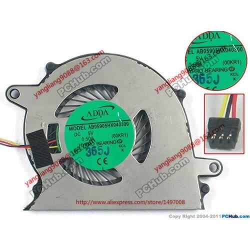 ADDA AB05905HX040300 (00KR1) Vaio Tap 11 DC 5V 0.50A Laptop Cooling CPU Fan