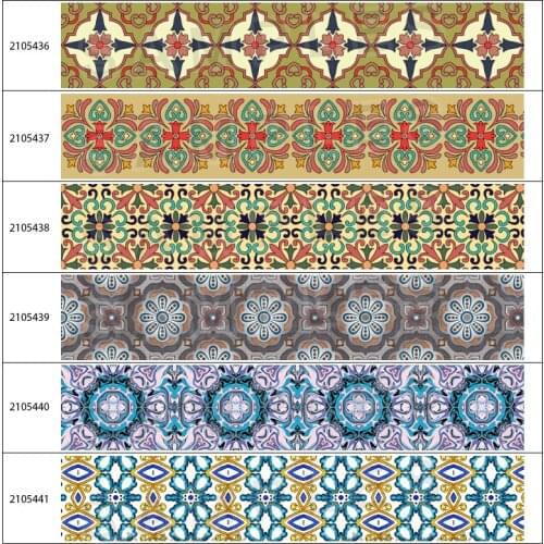 Vintage Printed Grosgrain Ribbon Blue and White Porcelain Ribbon Christmas DIY Handicraft Decoration Accessories 10yards