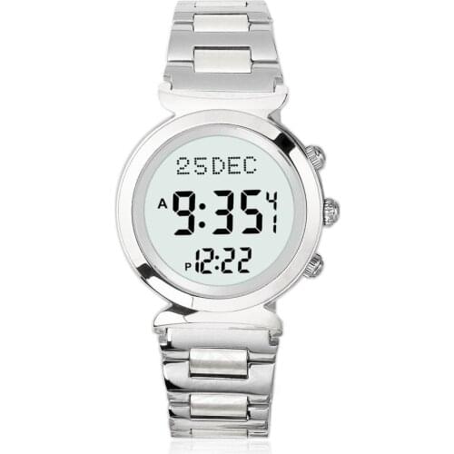 Prayer Watch For Muslim Woman with Azan Time Alarm and Qibla Direction Islamic Lady Gift Support English Arabic Language