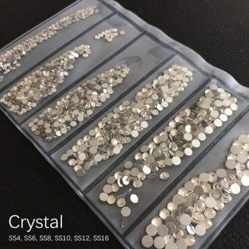 1pack SS4-SS16 Crystal nail ART rhinestone Multi-size Set Crystal Glass Nail Rhinestones For DIY Nail art 600pcs stone