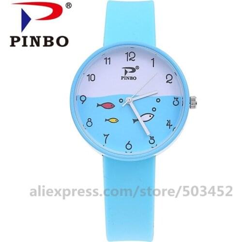 100pcs/lot Montres Femme Silicone Belt Ladies Watch Student Wholesale Wrist Watches Unisex Fish Reloj Pulsera Mujer