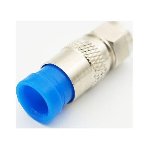 100pcs/lot RG6 TV Cable Connector Port Digital Top Box Connectors 75-5F Head F Waterproof 8.8mm British Type Inch